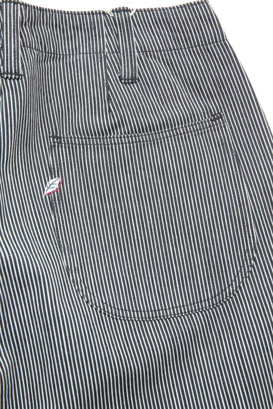  퓨어 블루 재팬 데님 팬츠 워븐 히코리 스트라이프 유틸리티  블랙 - PURE BLUE JAPAN