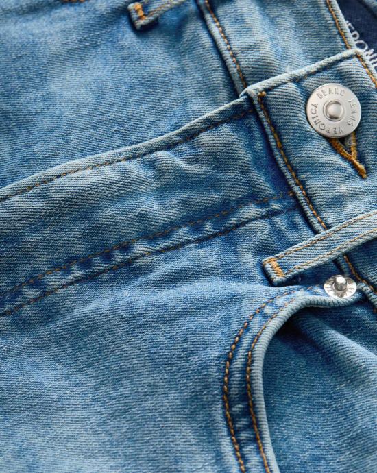  베로니카비어드 데님 팬츠 베로니카 비어드 카슨 하이 라이즈 앵클 플레어 라이트 블루 - VERONICA BEARD