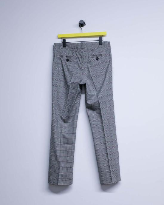  어니스트 더블유 베이커 데님 팬츠 어니스트 W. 베이커 그레이 체크 루즈핏 플레어 팬츠 - ERNEST W. BAKER