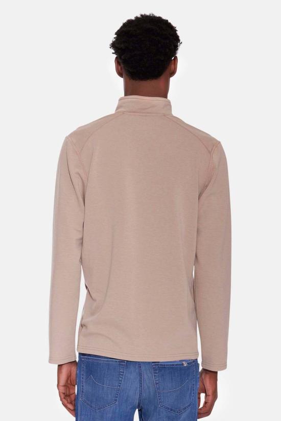  블루&크림 스웨터 메이슨 팝 칼라 풀오버 소프트 토프 - BLUE&CREAM