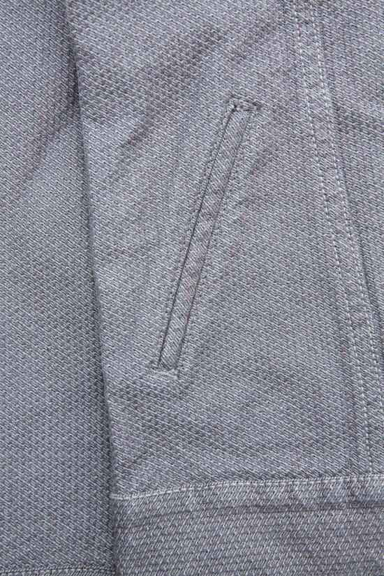  퓨어 블루 재팬 데님 자켓 Pure Blue Japan 6221 Gry 남성용 짜여진 사시코 타입 3 재킷 그레이 × 블랙 - PURE BLUE JAPAN