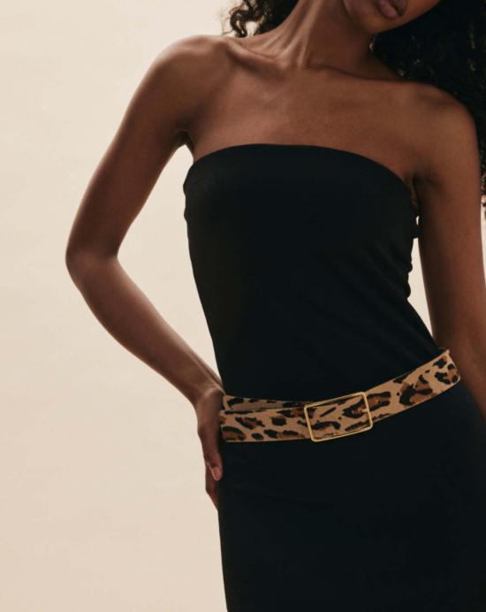  비로우더레귤러 벨트 레귤러 벨트 B Low The Belt 밀라 송아지털  레오파드/골드 - B LOW THE BELT