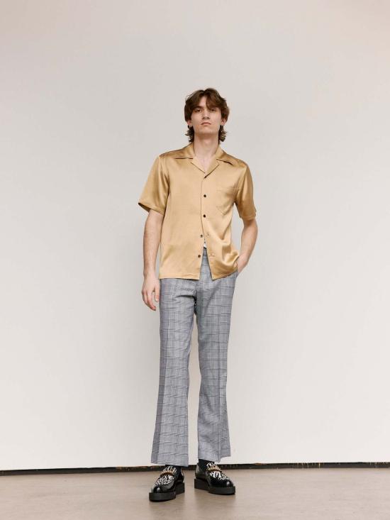  어니스트 더블유 베이커 반팔 셔츠 어니스트 W. 베이커 골드 반팔 볼링 셔츠