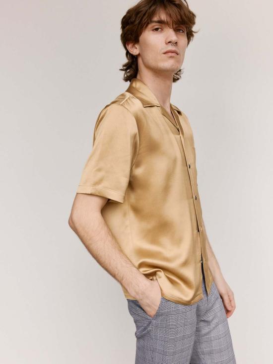  어니스트 더블유 베이커 반팔 셔츠 어니스트 W. 베이커 골드 반팔 볼링 셔츠 - ERNEST W. BAKER