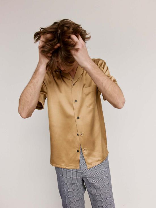  어니스트 더블유 베이커 반팔 셔츠 어니스트 W. 베이커 골드 반팔 볼링 셔츠 - ERNEST W. BAKER