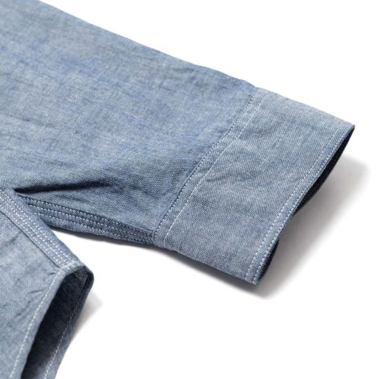  슈가케인 데님 셔츠 사탕수수 샴브레이 작업  블루 - SUGAR CANE