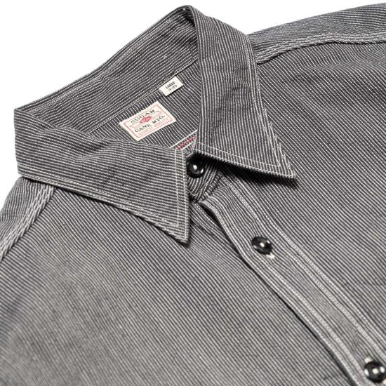  슈가케인 긴팔 셔츠 슈가 케인 Sc25511 진 코드 워크  블랙 - SUGAR CANE