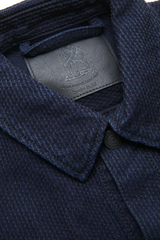  퓨어 블루 재팬 데님 자켓 [6221 Id] 짜여진 사시코 타입 3 재킷 인디고 X 블랙 - PURE BLUE JAPAN