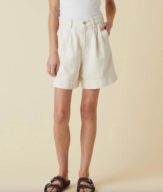  르장 데님 숏팬츠 르 장 플리티드 팬츠 숏 본 - LE JEAN