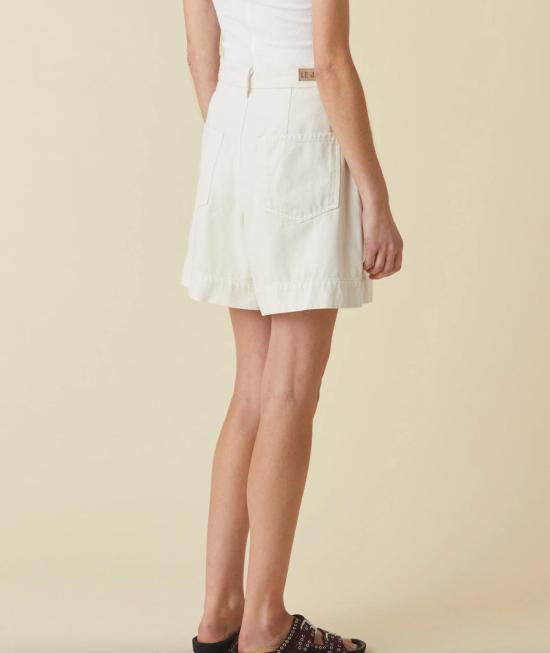  르장 데님 숏팬츠 르 장 플리티드 팬츠 숏 본 - LE JEAN