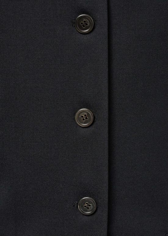  아모멘토 베스트 Amomento 오버사이즈 버튼 조끼 블랙/다크 브라운 - AMOMENTO