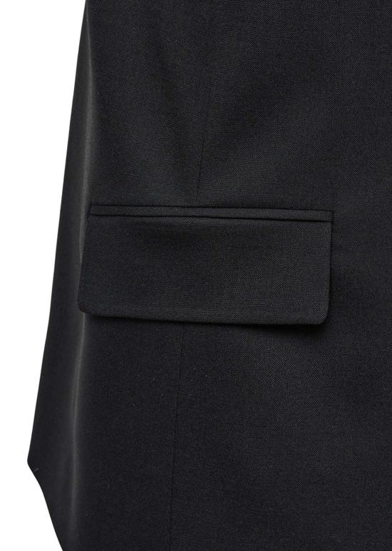  아모멘토 베스트 Amomento 오버사이즈 버튼 조끼 블랙/다크 브라운 - AMOMENTO