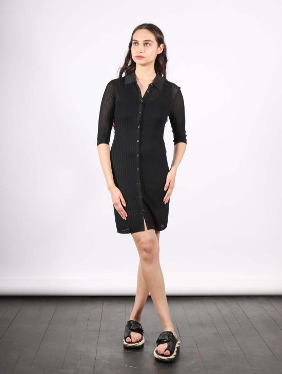  헬무트랭 숏 원피스 헬무트 랭 포인텔 폴로 드레스 블랙