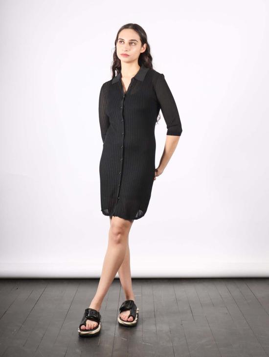  헬무트랭 숏 원피스 헬무트 랭 포인텔 폴로 드레스 블랙 - HELMUT LANG