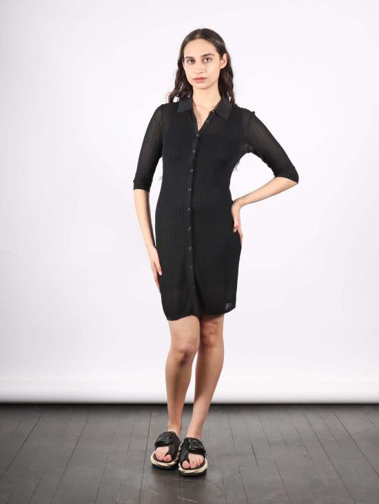  헬무트랭 숏 원피스 헬무트 랭 포인텔 폴로 드레스 블랙 - HELMUT LANG