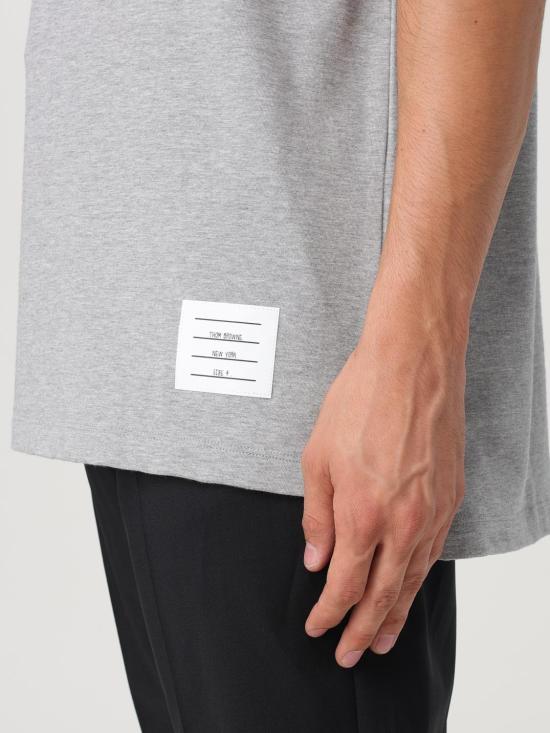 25FW 톰브라운 반팔 티셔츠 MJS067A00042 055 Grey - THOM BROWNE