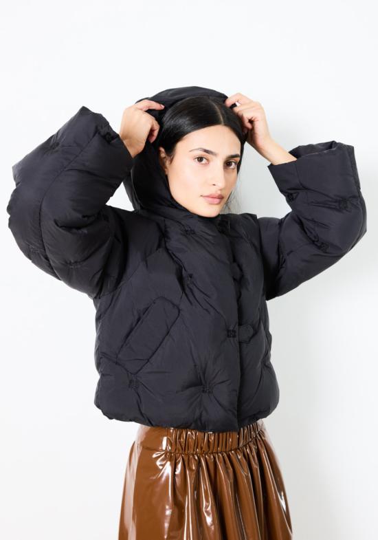  가니 봄버 자켓 나일론 테크 퍼퍼 재킷 블랙 - GANNI