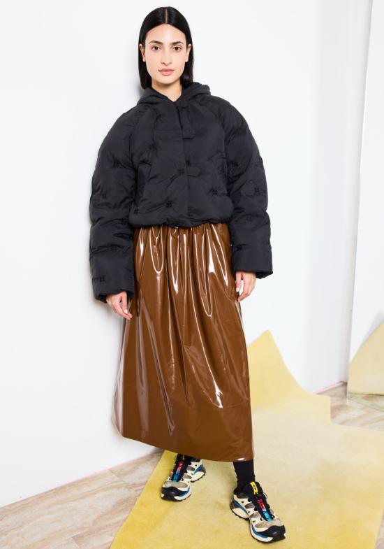  가니 봄버 자켓 나일론 테크 퍼퍼 재킷 블랙