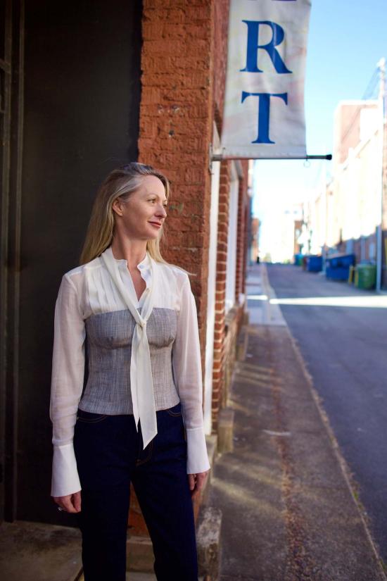  티더블유피 민소매 티셔츠 Twp 질리안 버스티에 탑 라이트 헤더 그레이 - TWP