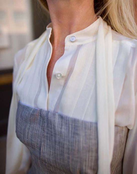  티더블유피 민소매 티셔츠 Twp 질리안 버스티에 탑 라이트 헤더 그레이 - TWP