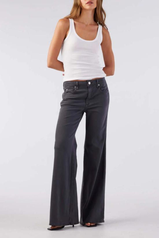  아모 데님 데님 팬츠 엘리자베스 플레어 퓨터