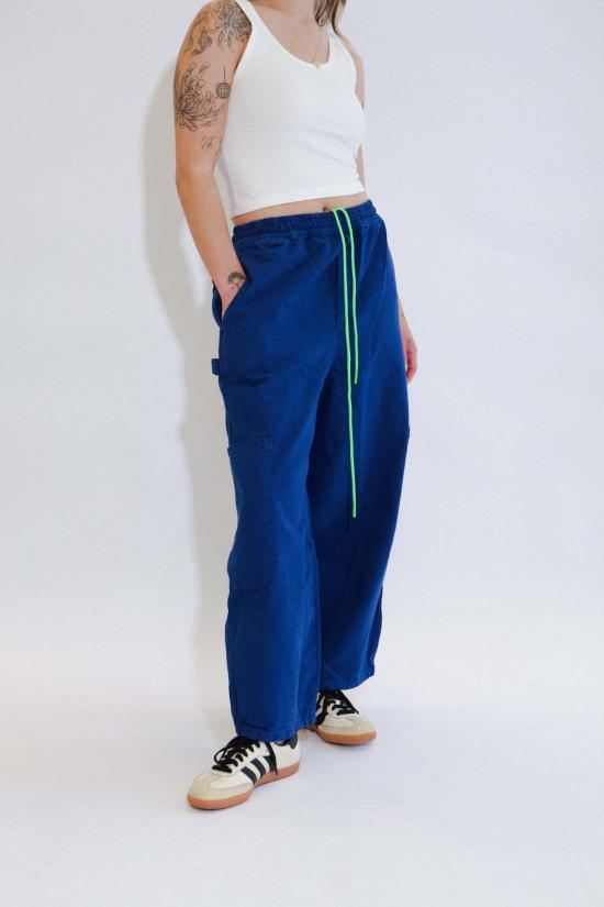  밀스 크롭 팬츠 식사 블루베리 셰프 팬츠