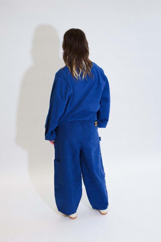  밀스 크롭 팬츠 식사 블루베리 셰프 팬츠 - MEALS