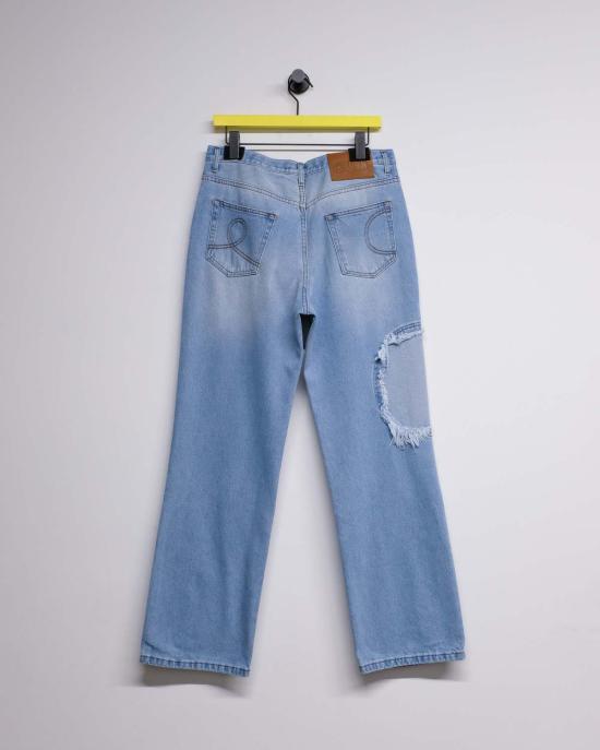  에드워드 커밍 데님 팬츠 서클 윈도우 진 라이트 블루 워시 - EDWARD CUMING