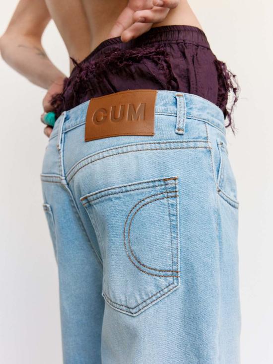  에드워드 커밍 데님 팬츠 서클 윈도우 진 라이트 블루 워시 - EDWARD CUMING