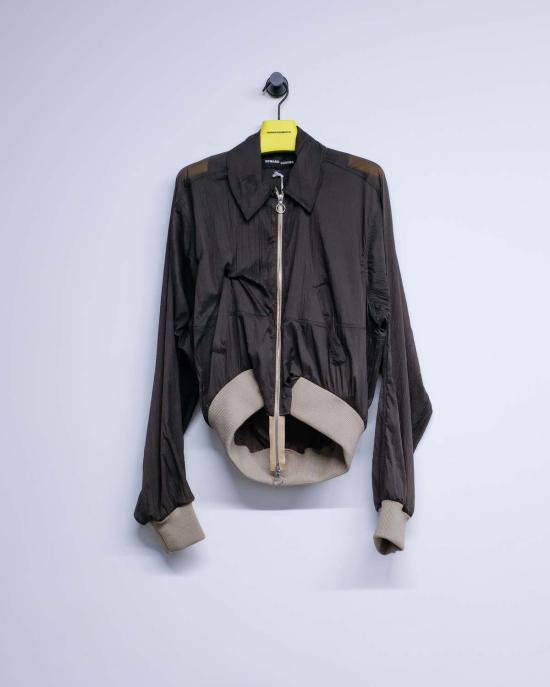  에드워드 커밍 자켓 헤비 테크 봄버 카키 그레이 - EDWARD CUMING