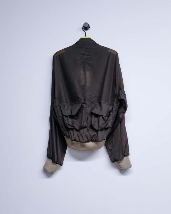  에드워드 커밍 자켓 헤비 테크 봄버 카키 그레이 - EDWARD CUMING