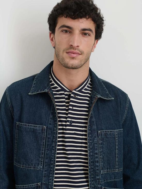  알렉스 밀 데님 자켓 지퍼 워크 재킷 인디고 린스 - ALEX MILL