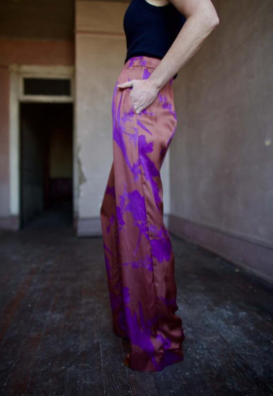  바네사브루노 팔라초 팬츠 바네사 브루노 클리프 플로럴 프린트  카라멜 - VANESSA BRUNO