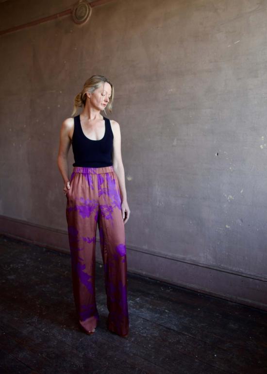  바네사브루노 팔라초 팬츠 바네사 브루노 클리프 플로럴 프린트  카라멜 - VANESSA BRUNO