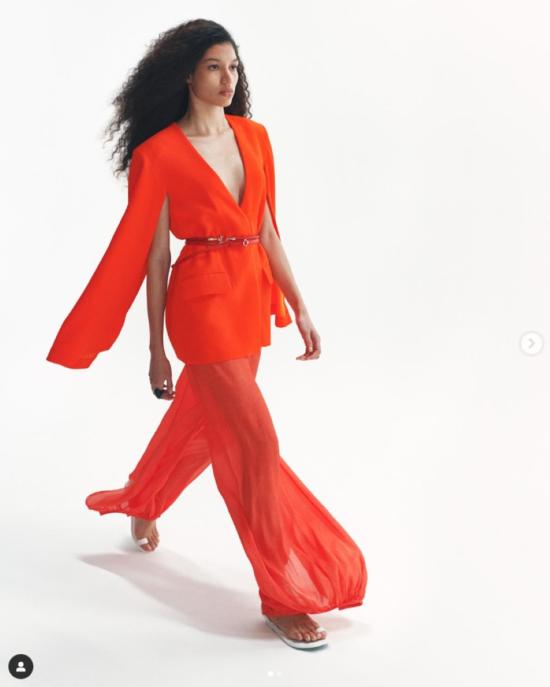  로데브예 팔라초 팬츠 Rodebjer Susan Pant Tangerine - RODEBJER