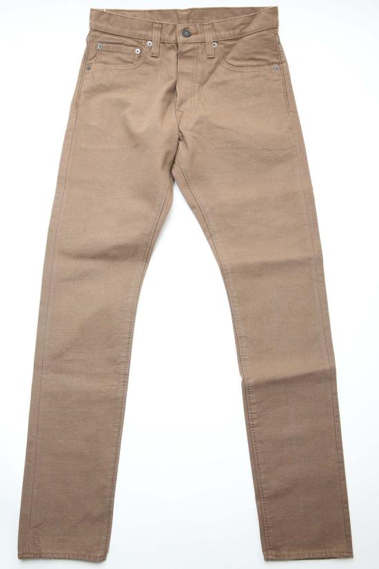  퓨어 블루 재팬 트레이닝/조거 팬츠 남성용 워븐 헤비 덕 클로스 릴렉스 테이퍼드 워시 카키 - PURE BLUE JAPAN