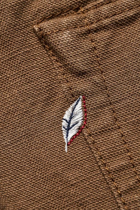  퓨어 블루 재팬 트레이닝/조거 팬츠 남성용 워븐 헤비 덕 클로스 릴렉스 테이퍼드 워시 카키 - PURE BLUE JAPAN