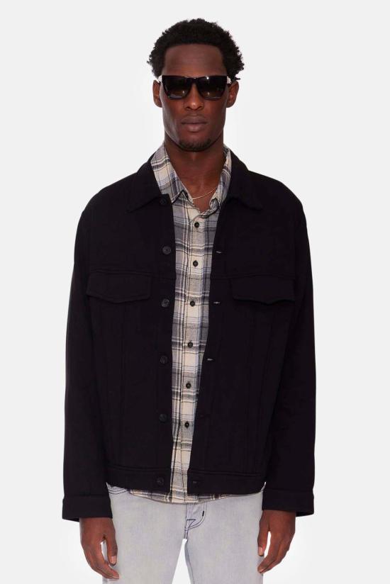  Blue&Cream 데님 셔츠 블루&크림 매드 플리스 트러커 재킷 제트 블랙