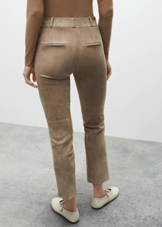  아르마 크롭 팬츠 Arma Jen 스웨이드 슬림핏 팬츠 올리브 - ARMA