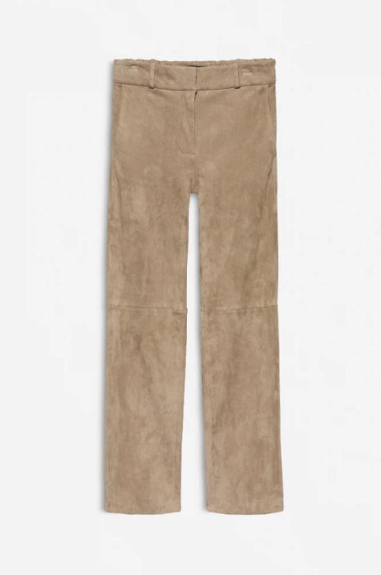  아르마 크롭 팬츠 Arma Jen 스웨이드 슬림핏 팬츠 올리브 - ARMA