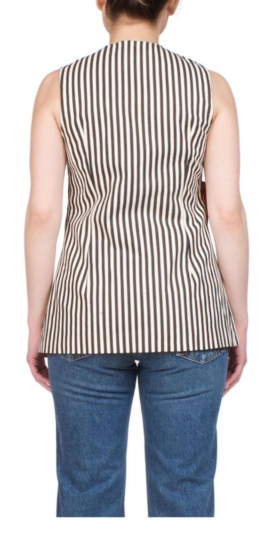  사이먼밀러 베스트 Simon Miller Del Mar 리넨 조끼 블랙/마카다미아 마이크로 스트라이프 - SIMONMILLER