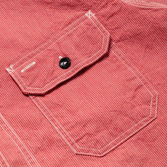  슈가케인 긴팔 셔츠 슈가 케인 Sc25511 진 코드 워크  레드 - SUGAR CANE