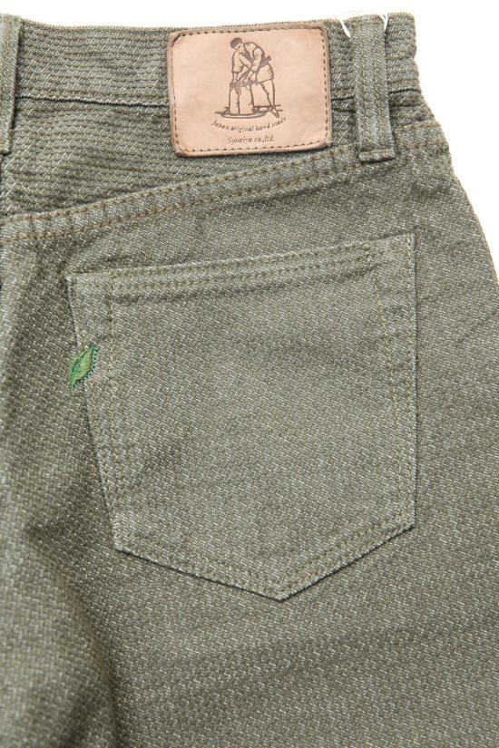  퓨어 블루 재팬 데님 팬츠 워븐 사시코  올리브 X 올리브 - PURE BLUE JAPAN