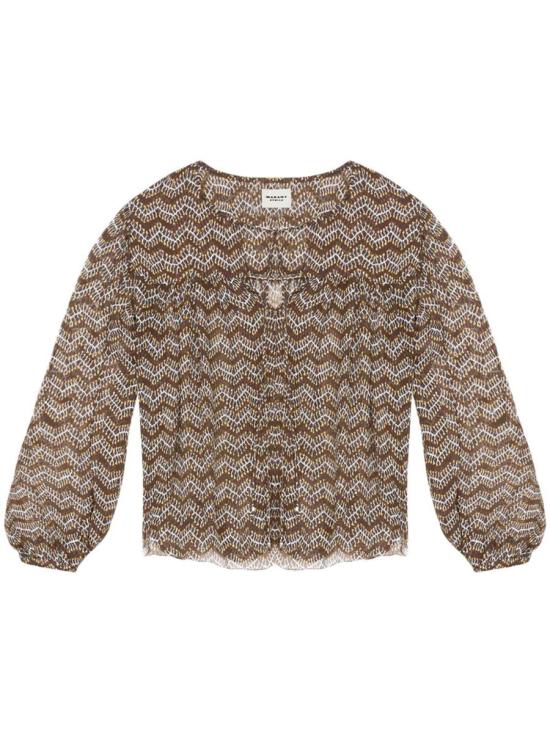 25SS 이자벨마랑에뚜왈 긴팔 티셔츠 HT0553FA C1J07E 02FK BROWN