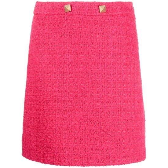  발렌티노 가라바니 미디 스커트 1B3RA9117B3 7DK PINK