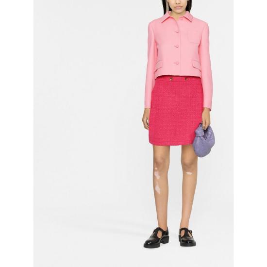  발렌티노 가라바니 미디 스커트 1B3RA9117B3 7DK PINK - VALENTINO GARAVANI