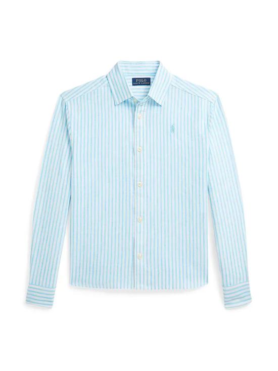 25SS [키즈] 폴로 랄프로렌 셔츠 313 964539 002 002 TURQUOISE NOVA WHITE STRIPE - POLO RALPH LAUREN
