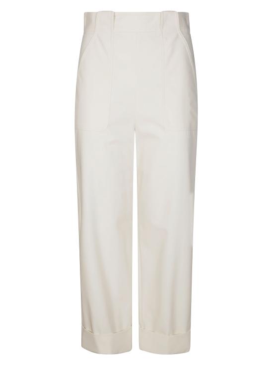 25SS 막스마라 스트레이트 팬츠 2511131061600 001 BIANCO