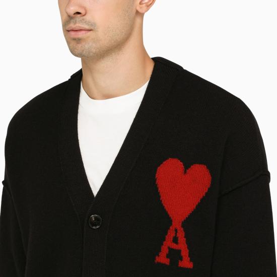 25SS 아미 빅하트 로고 가디건 BFUKC006018009 DOM - AMI