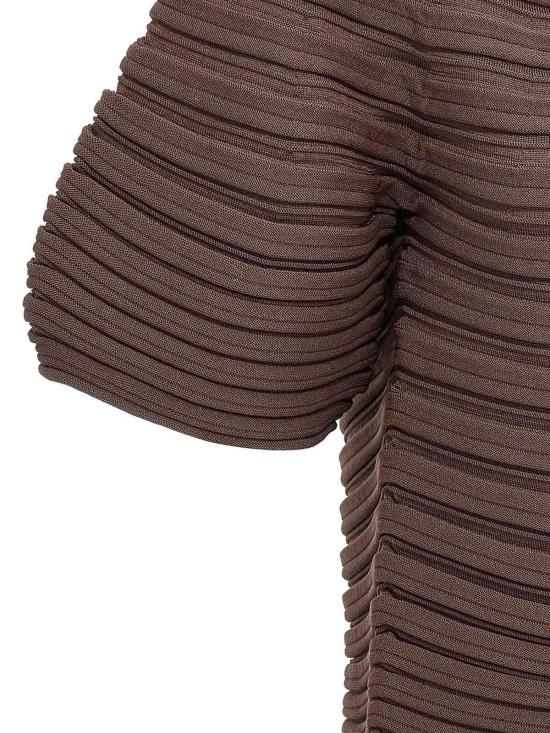  플리츠플리즈 반팔 티셔츠 PP48KK77144 Brown - PLEATS PLEASE